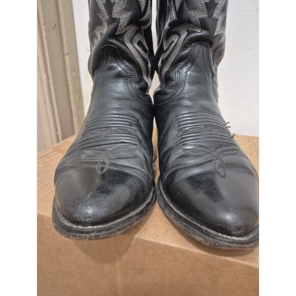 Dan Post Mignon Leather Western Boots Men\'s 8.5EW Black Round Toe Cowboy 2110 main image 9